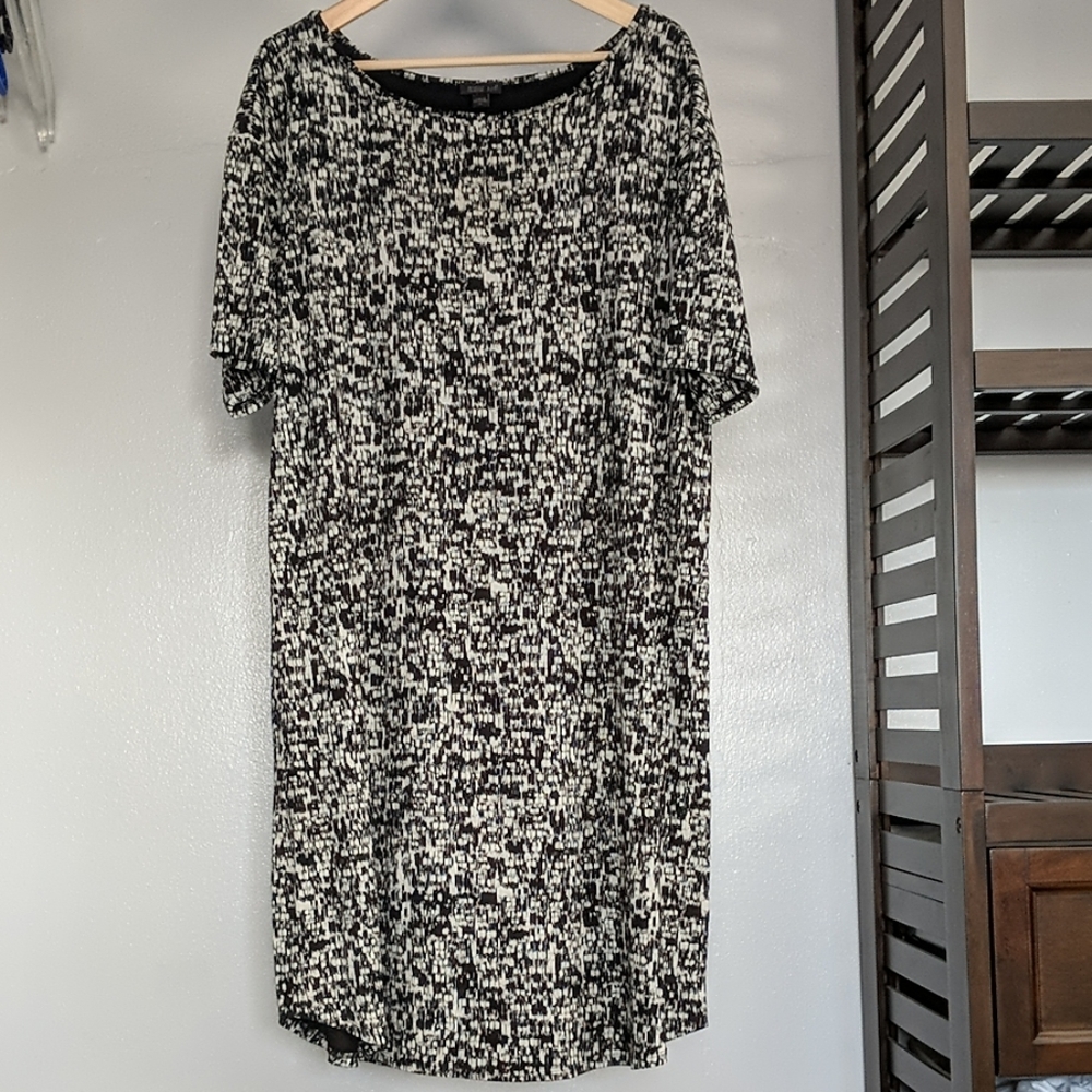 J.Jill Black & White T-shirt Dress Size XL